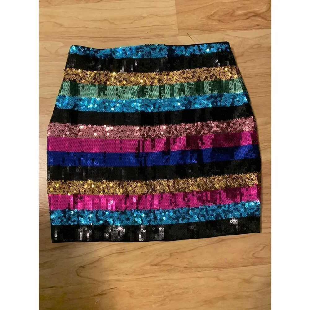 Express mini skirt size xs rainbow